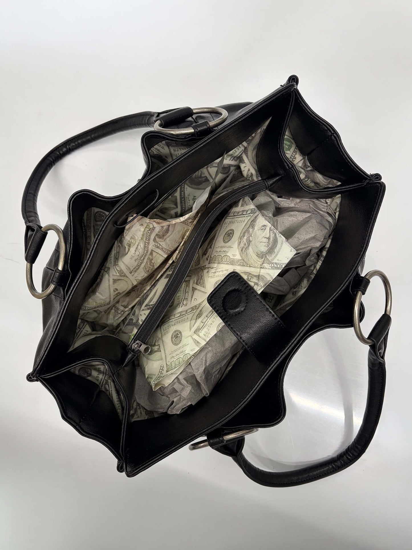 METAL STUD TOTE BAG