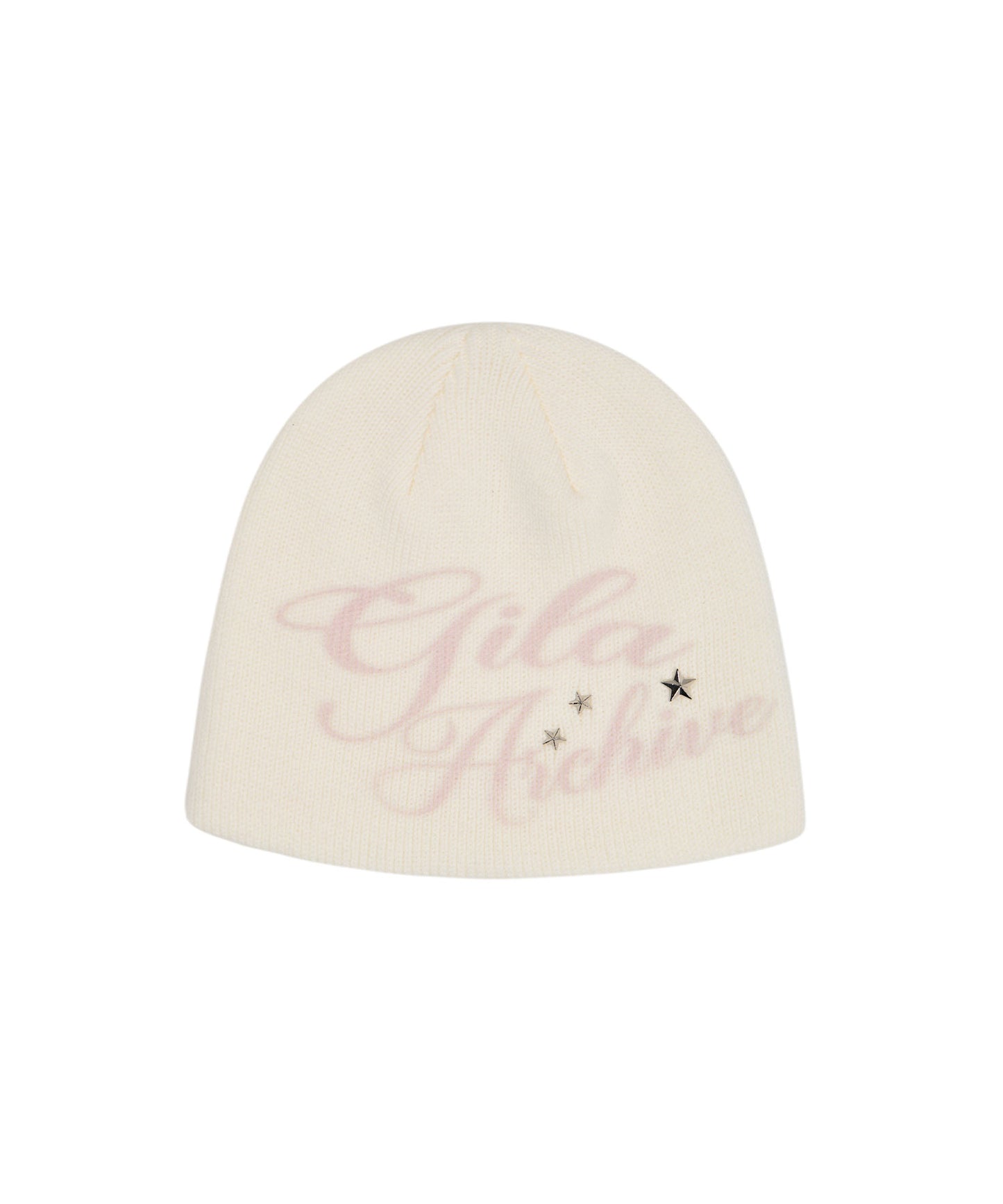 LETTERING LOGO BEANIE WHITE