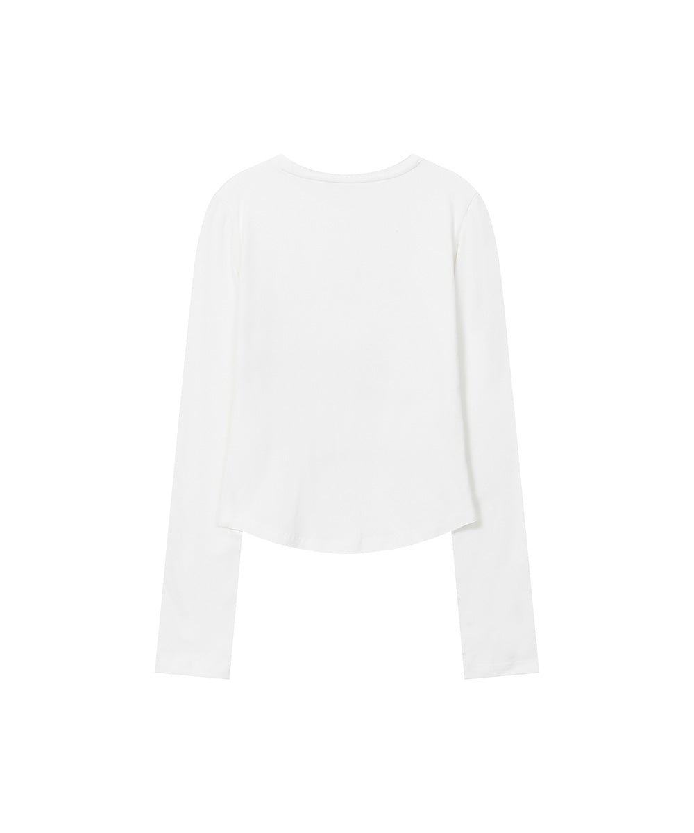 TWIN RABBIT LONG SLEEVES WHITE
