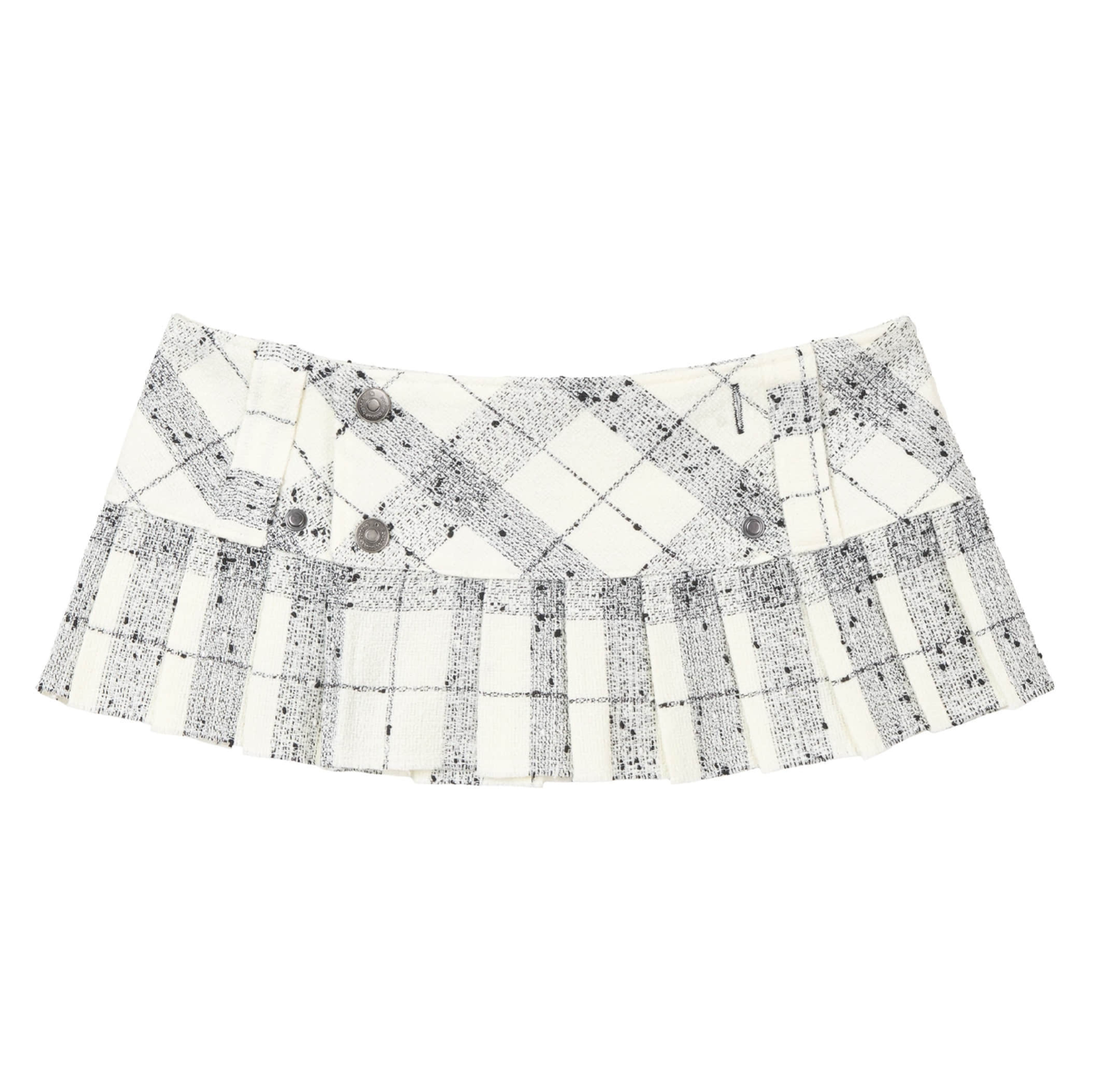 MICRO MINI PLEATS SKIRT IVORY
