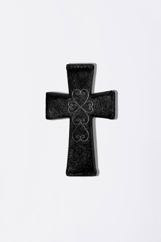 CROSS HAIR ON STRAP WALLET BLACK