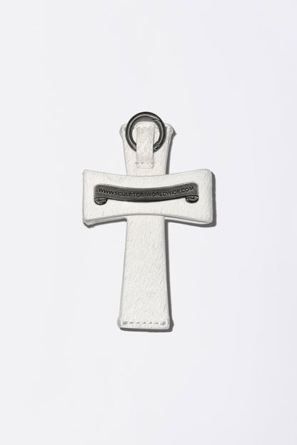 CROSS HAIR ON STRAP WALLET WHITE