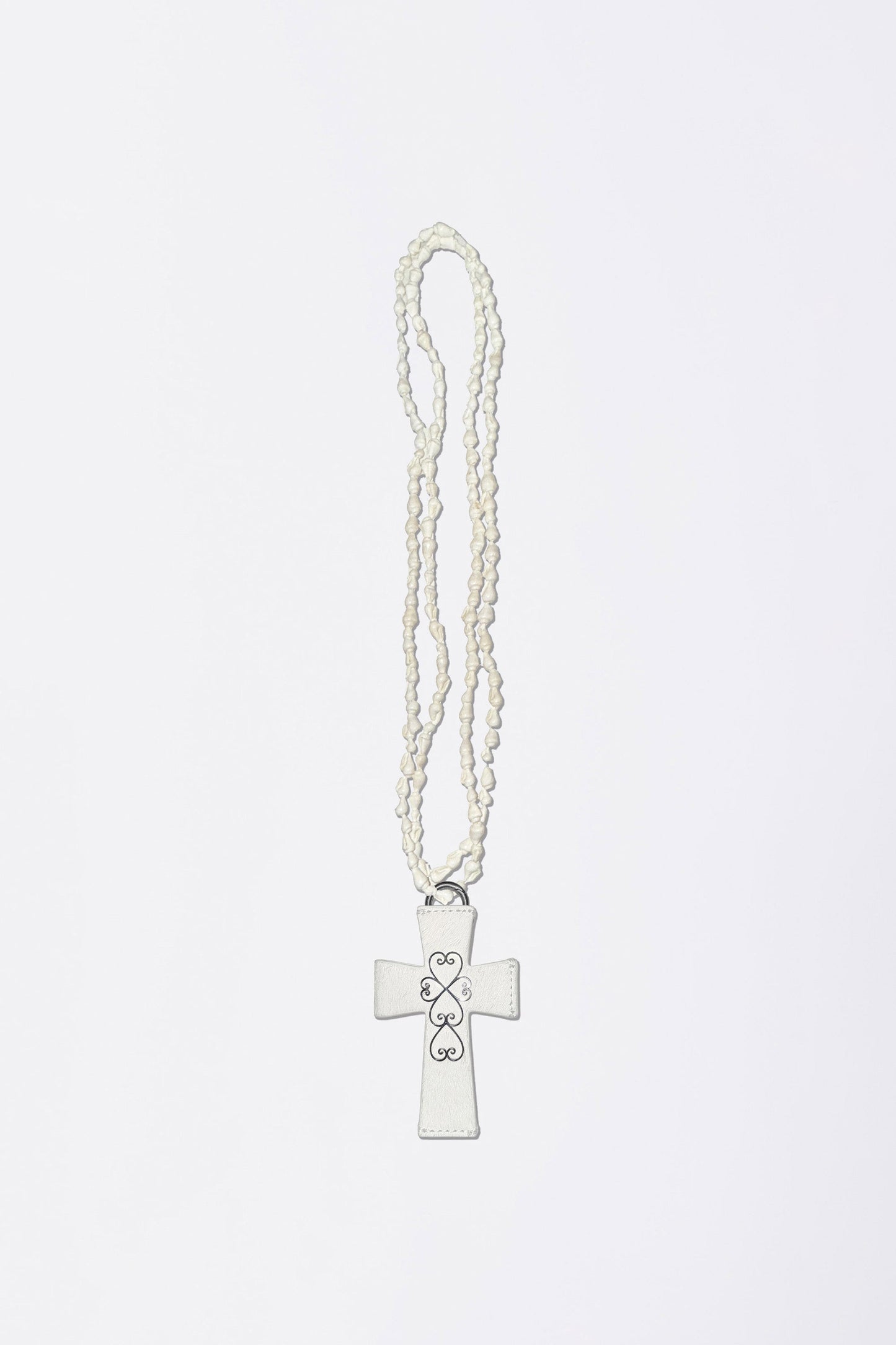 CROSS HAIR ON STRAP WALLET WHITE