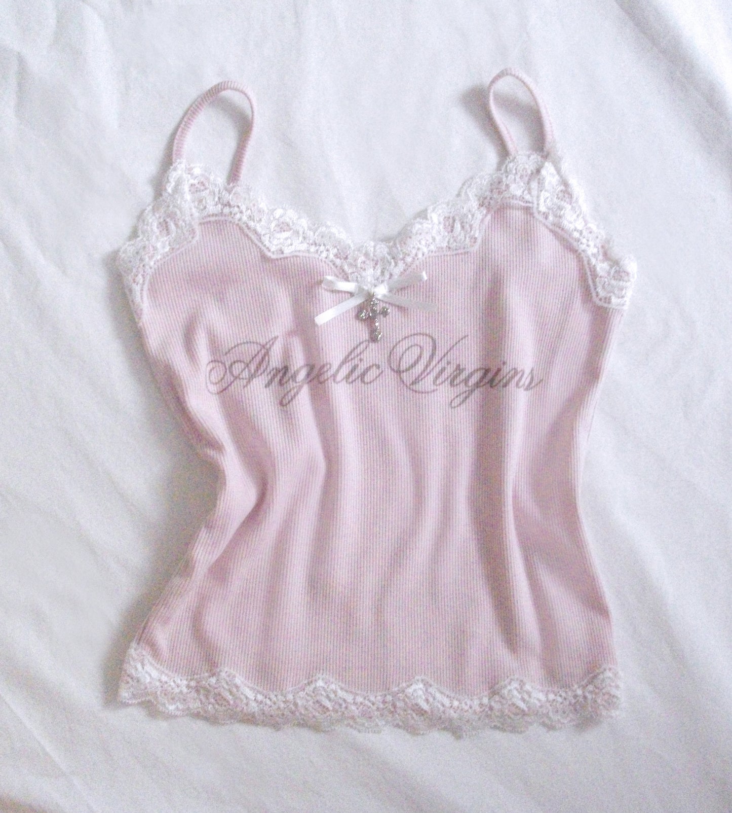 HOLY RIBBON TOP PINK