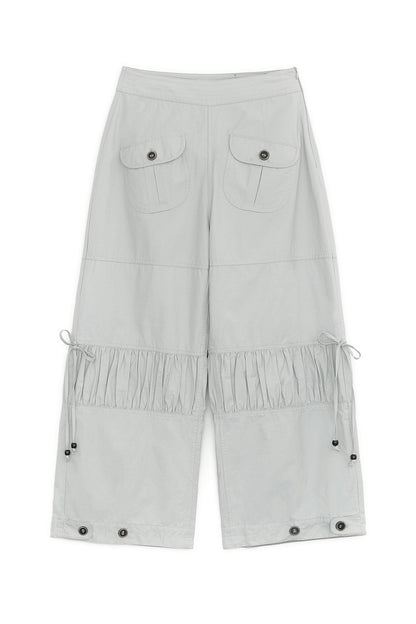 SHIRRING FLAP PANTS GRAY