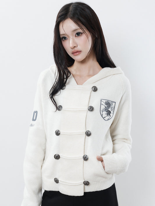 HORSE 910 KNIT ZIP UP(IVORY)