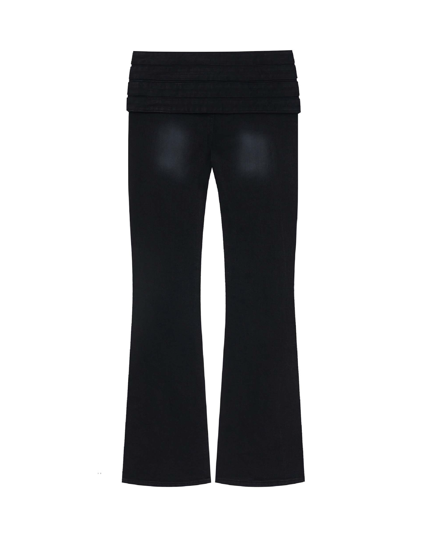 BELTED STRAIGHT PANTS BLACK