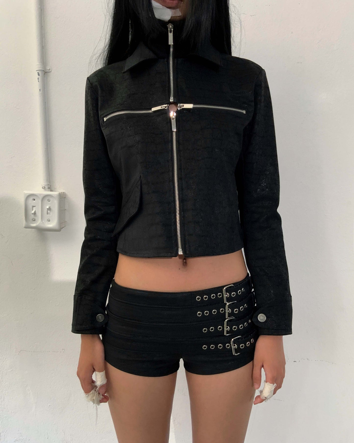 BELTED MICRO SHORTS BLACK