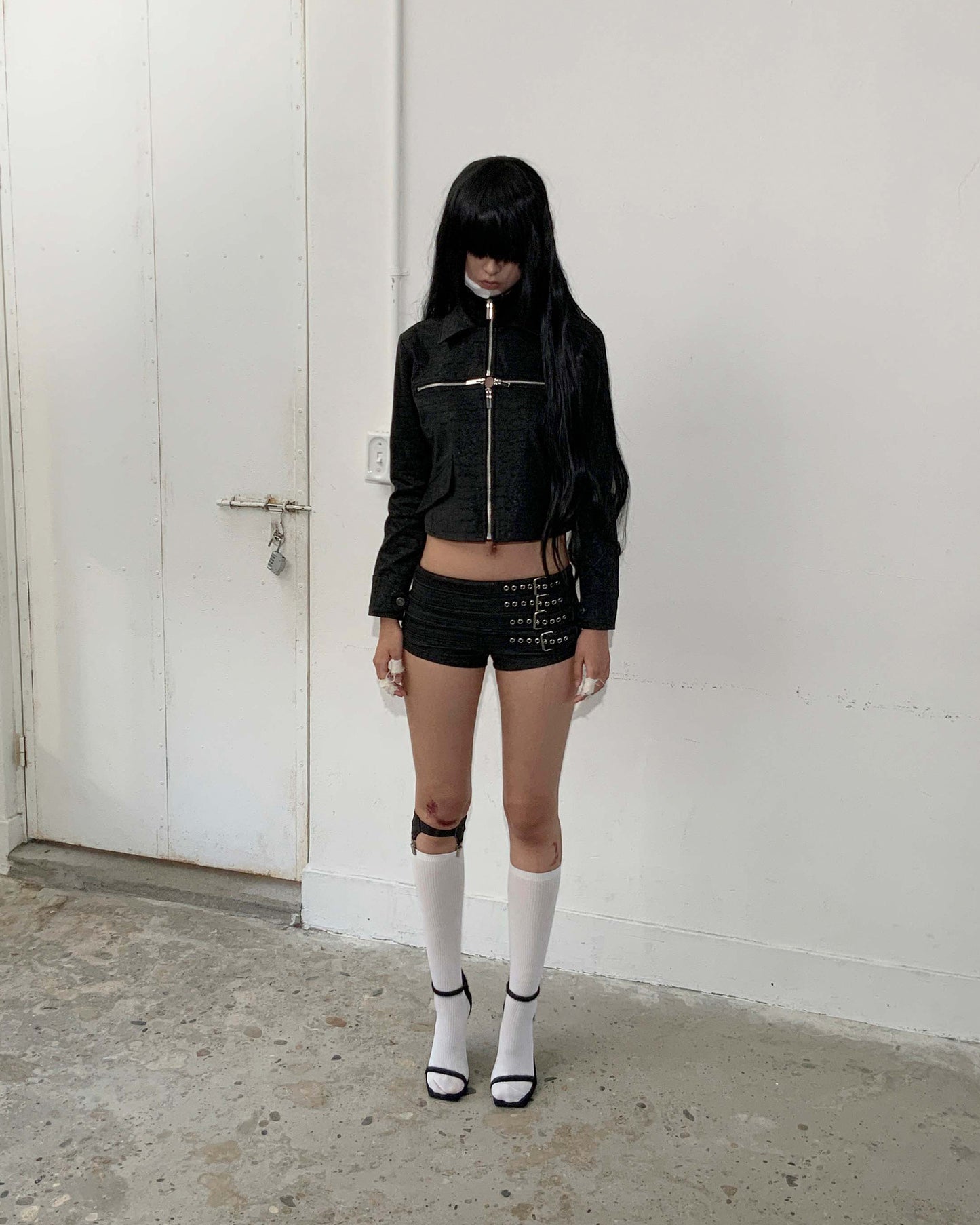BELTED MICRO SHORTS BLACK