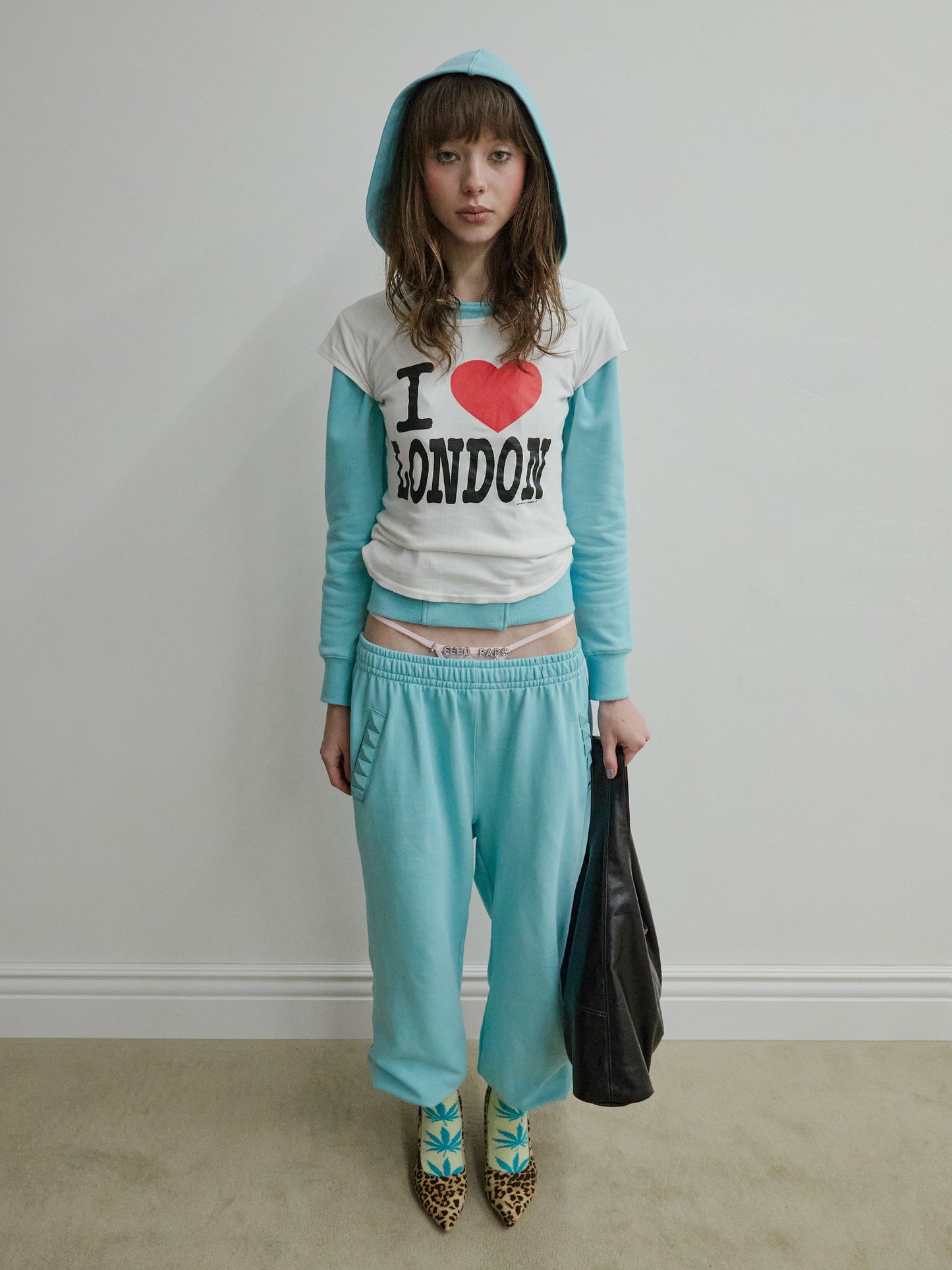 NAPOLEON STUD SWEATPANTS ACID BLUE