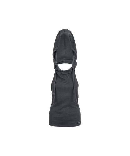 BACKLESS COWL HOOD SLEEVELESS CHARCOAL