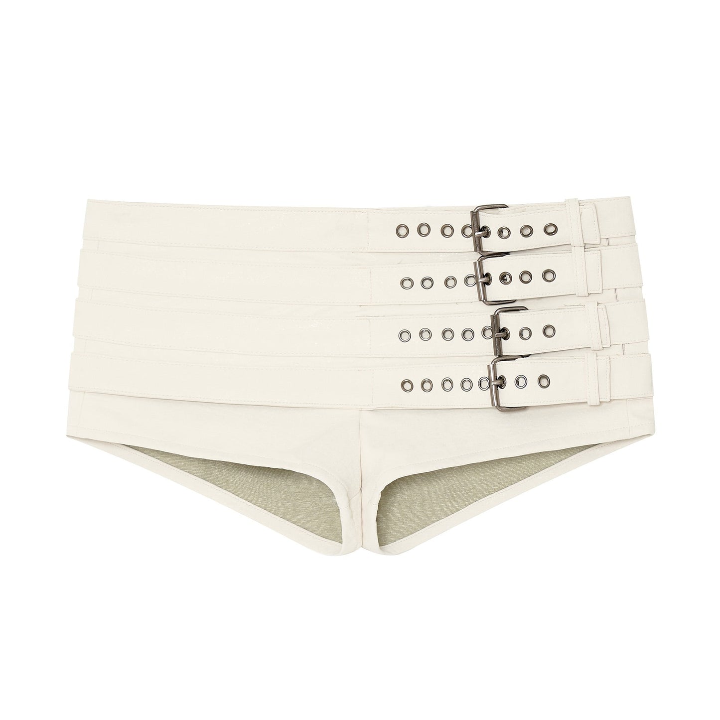 BELTED MICRO SHORTS IVORY
