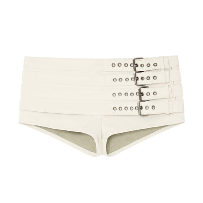 BELTED MICRO SHORTS IVORY