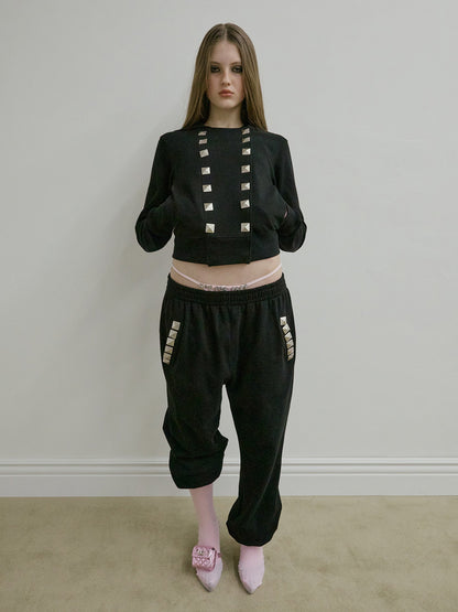 NAPOLEON STUD SWEATPANTS BLACK