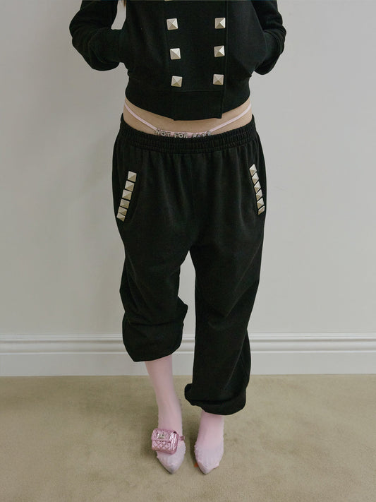 NAPOLEON STUD SWEATPANTS BLACK