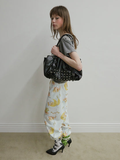 METAL STUD TOTE BAG