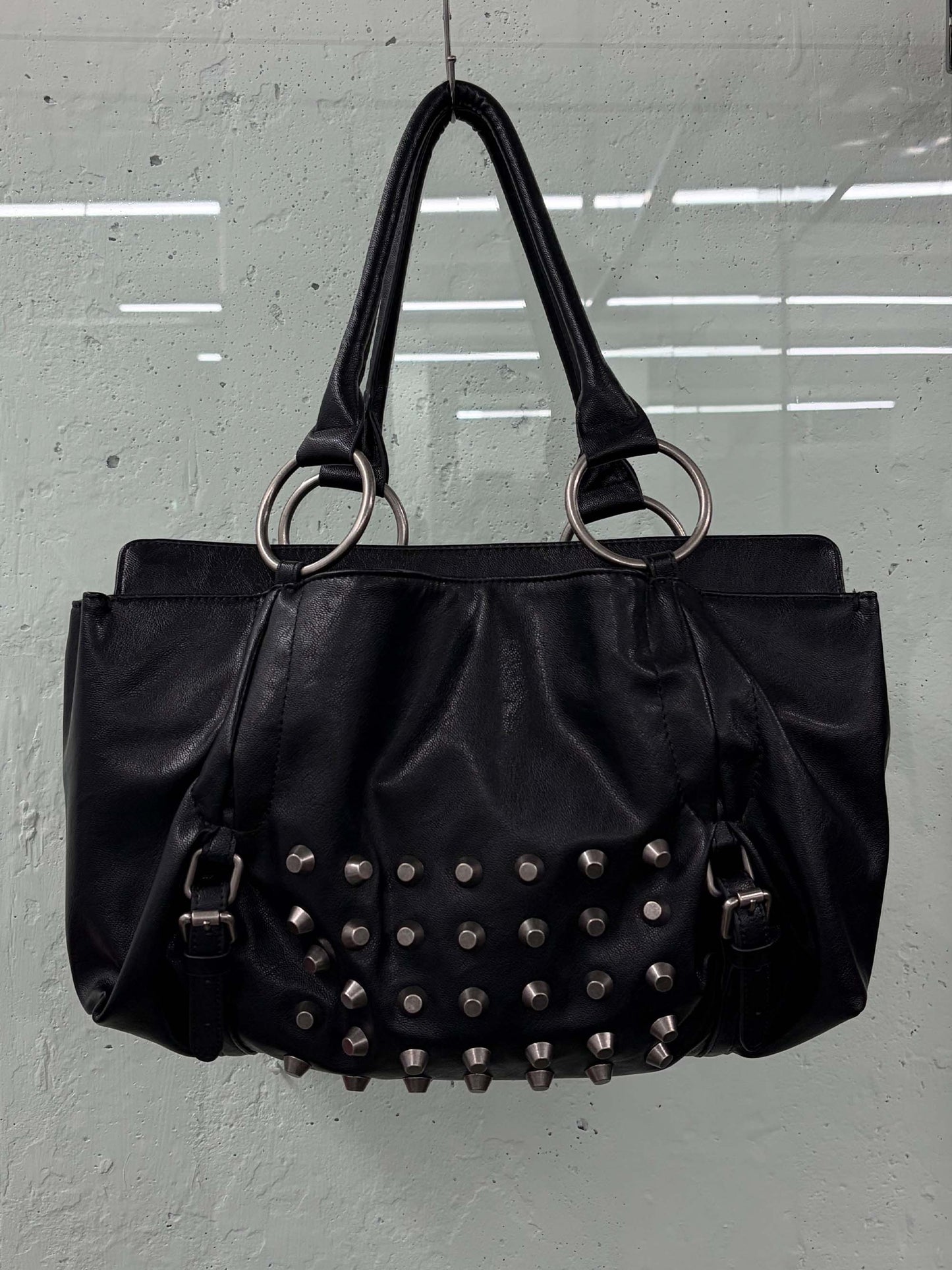 METAL STUD TOTE BAG