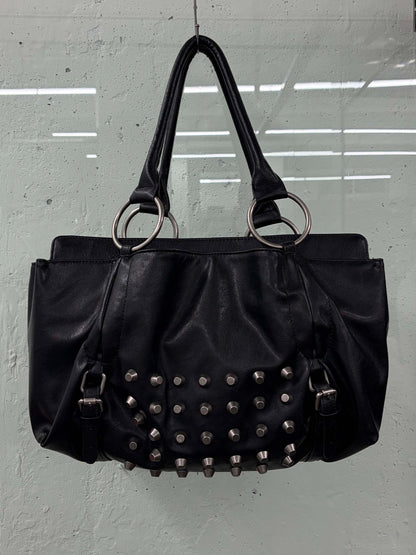 METAL STUD TOTE BAG