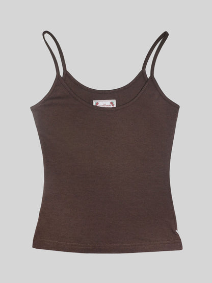 MY GO TO SLEEVELESS TOP BROWN