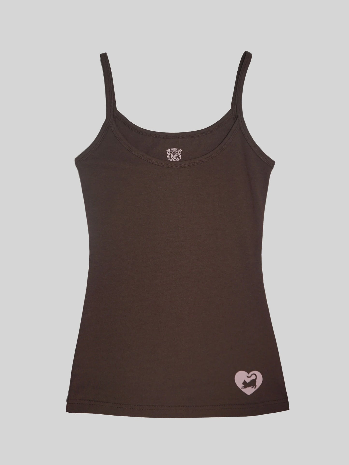 SWEET KITTY TANK TOP BROWN