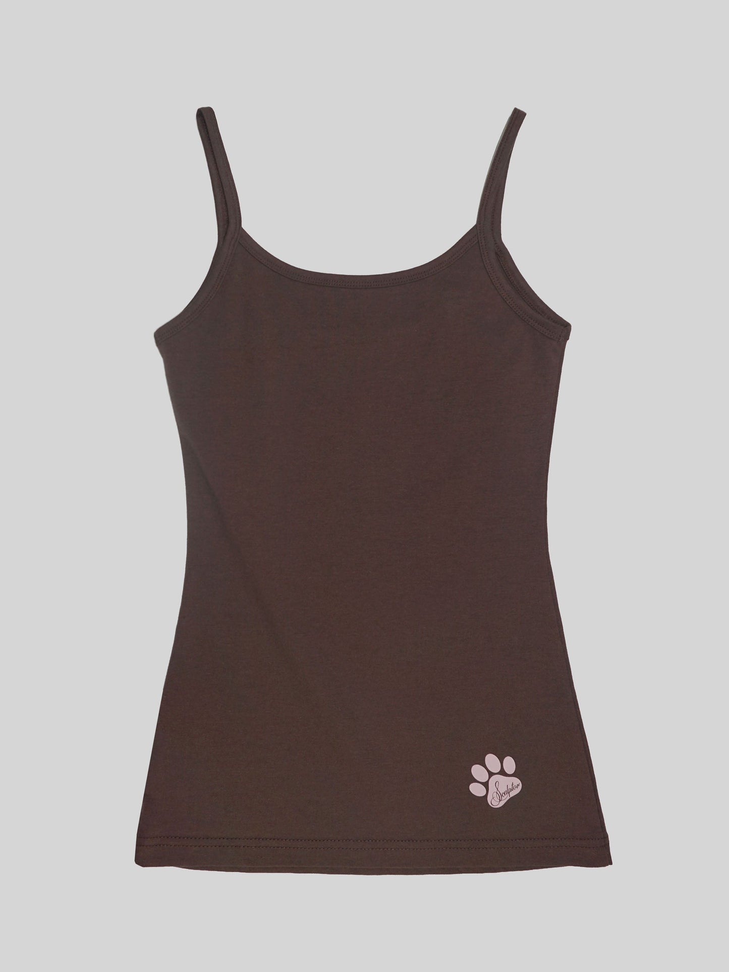 SWEET KITTY TANK TOP BROWN