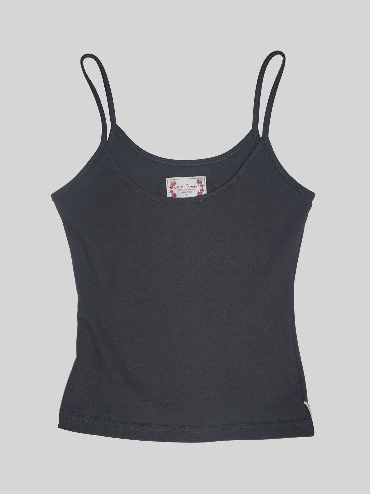 MY GO TO SLEEVELESS TOP CHARCOAL