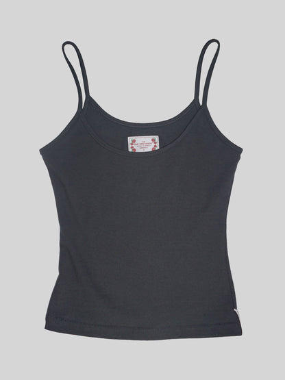 MY GO TO SLEEVELESS TOP CHARCOAL