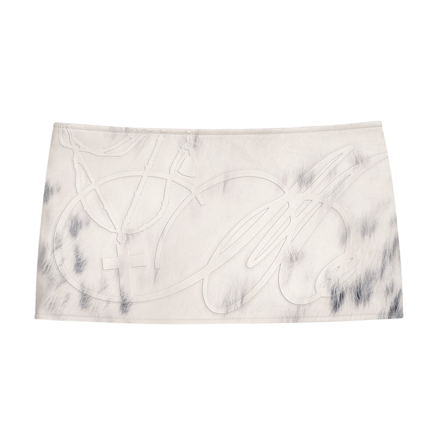 EMBOSSED MICRO PLEATED SKIRT IVORY
