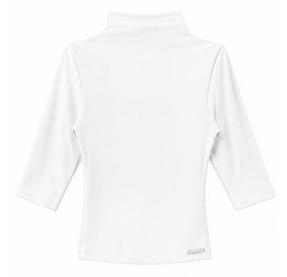 ESSENTIAL MOCK NECK TOP WHITE