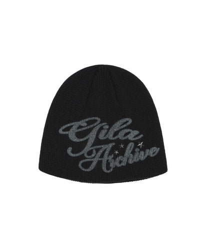 LETTERING LOGO BEANIE BLACK