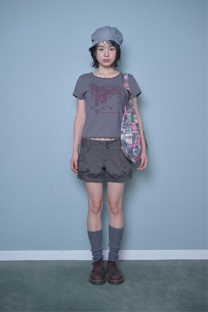 PUMPKIN FLAP SHORTS KHAKI