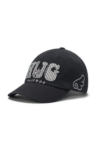 HUG FRIENDS CAP BLACK