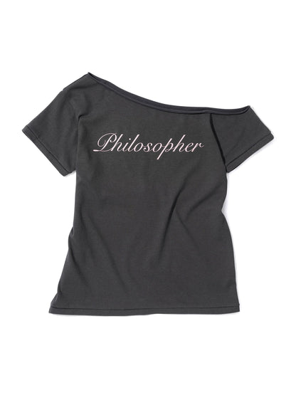 HOOK ME UP LAYERED TEE CHARCOAL