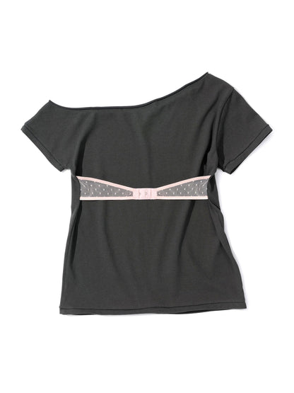 HOOK ME UP LAYERED TEE CHARCOAL
