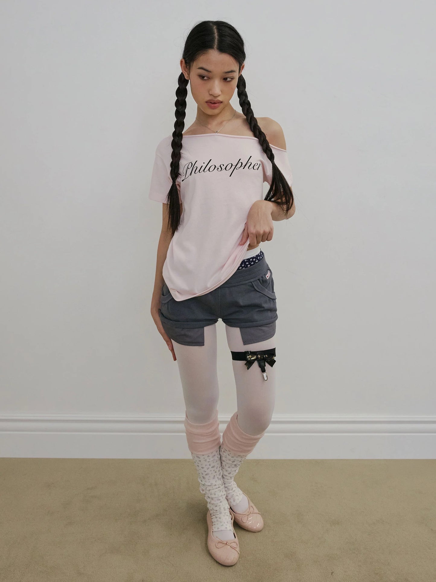HOOK ME UP LAYERED TEE PALE PINK