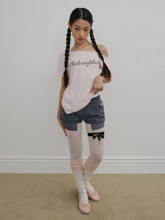HOOK ME UP LAYERED TEE PALE PINK