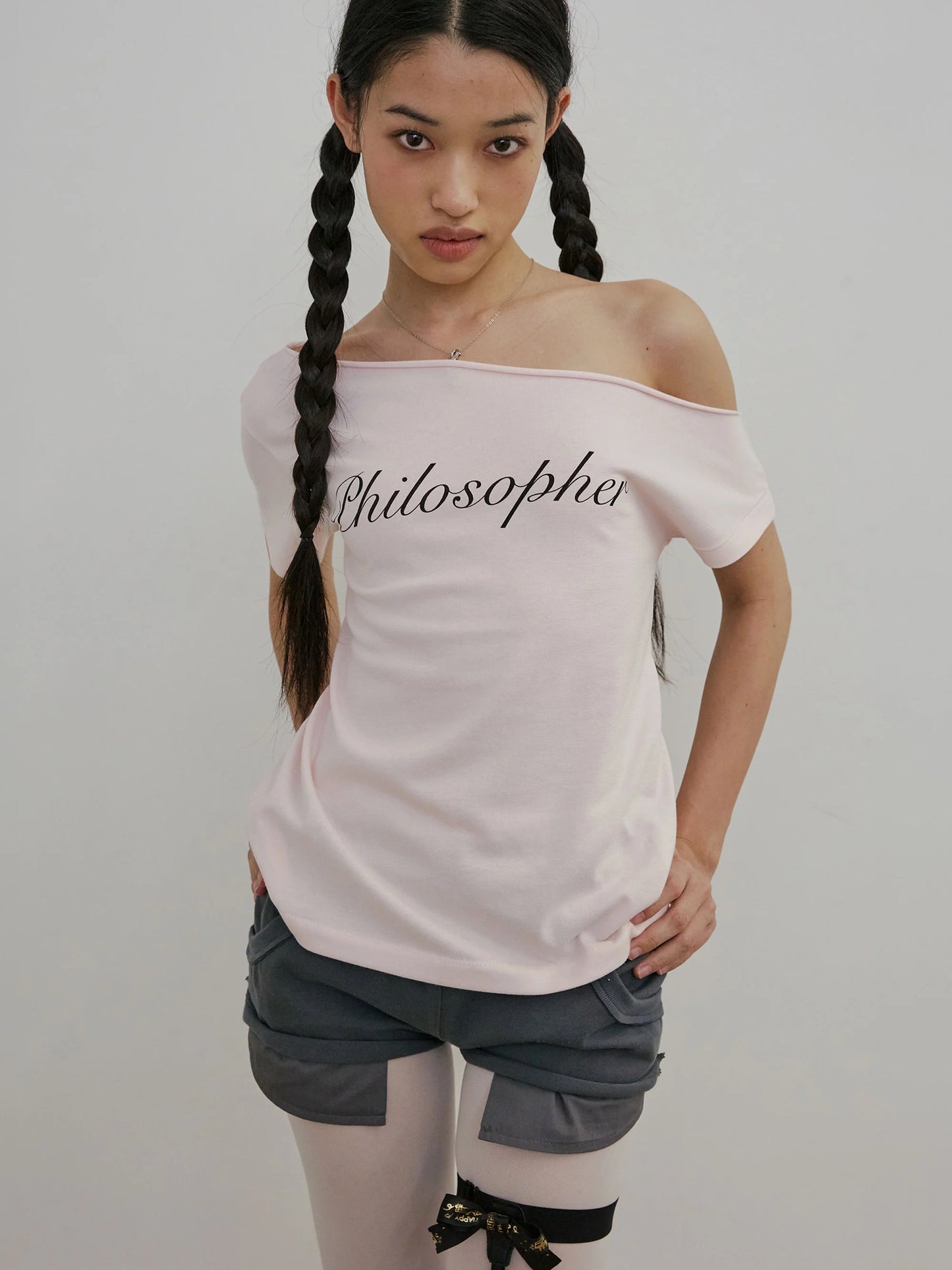 HOOK ME UP LAYERED TEE PALE PINK