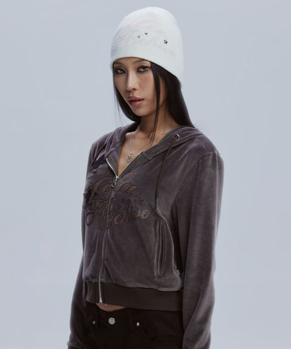LETTERING LOGO BEANIE WHITE