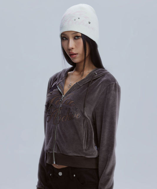 LETTERING LOGO BEANIE WHITE