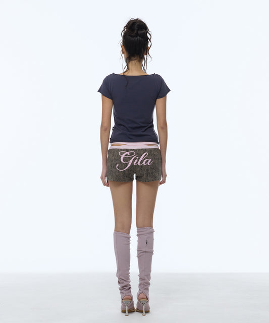 LEOPARD SMALL LOGO MICRO SHORTS