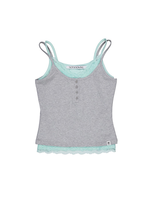 LACE LAYERED CAMI SET MINT
