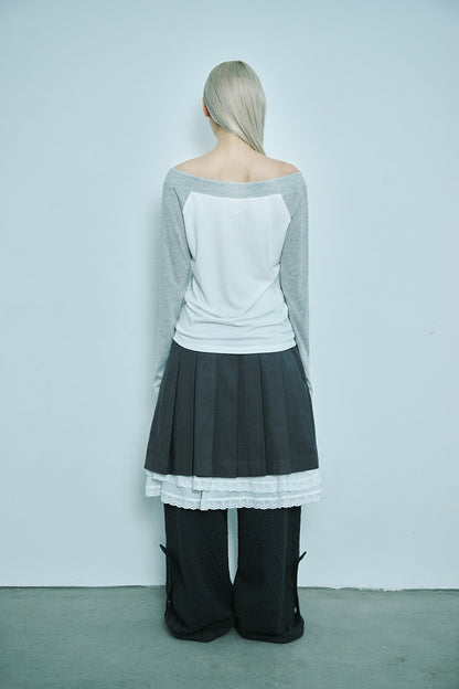 LOVE SICK DRAWING OFF-SHOULDER TOP IVORY