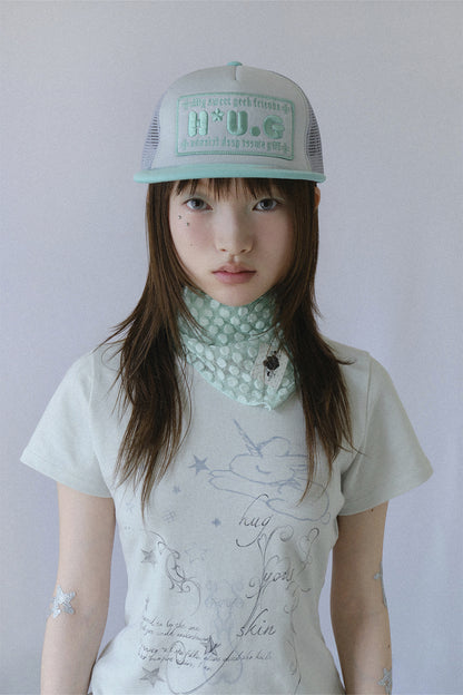 HUG SWEET TRUCKER CAP MINT
