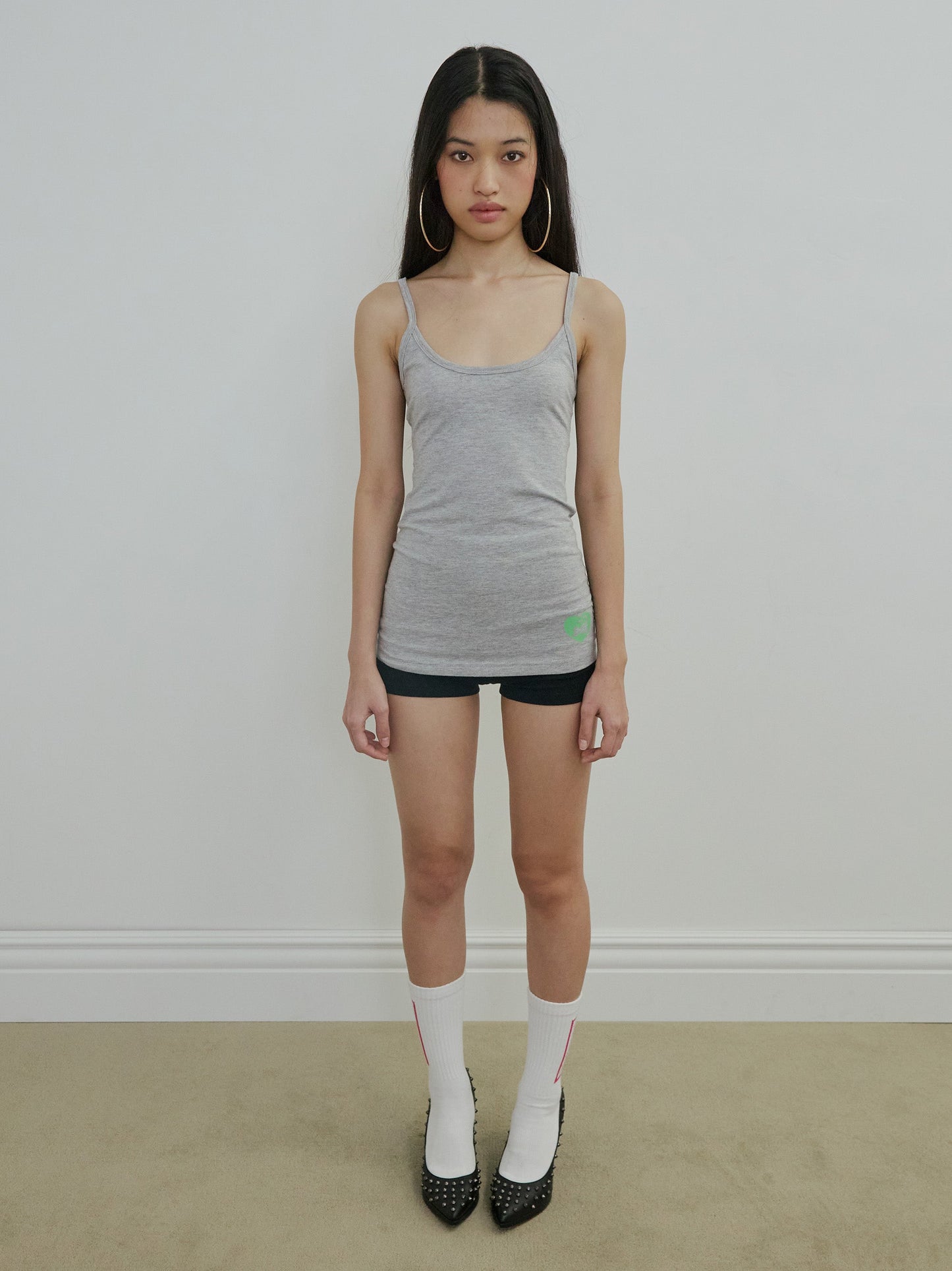 SWEET KITTY TANK TOP MELANGE GREY