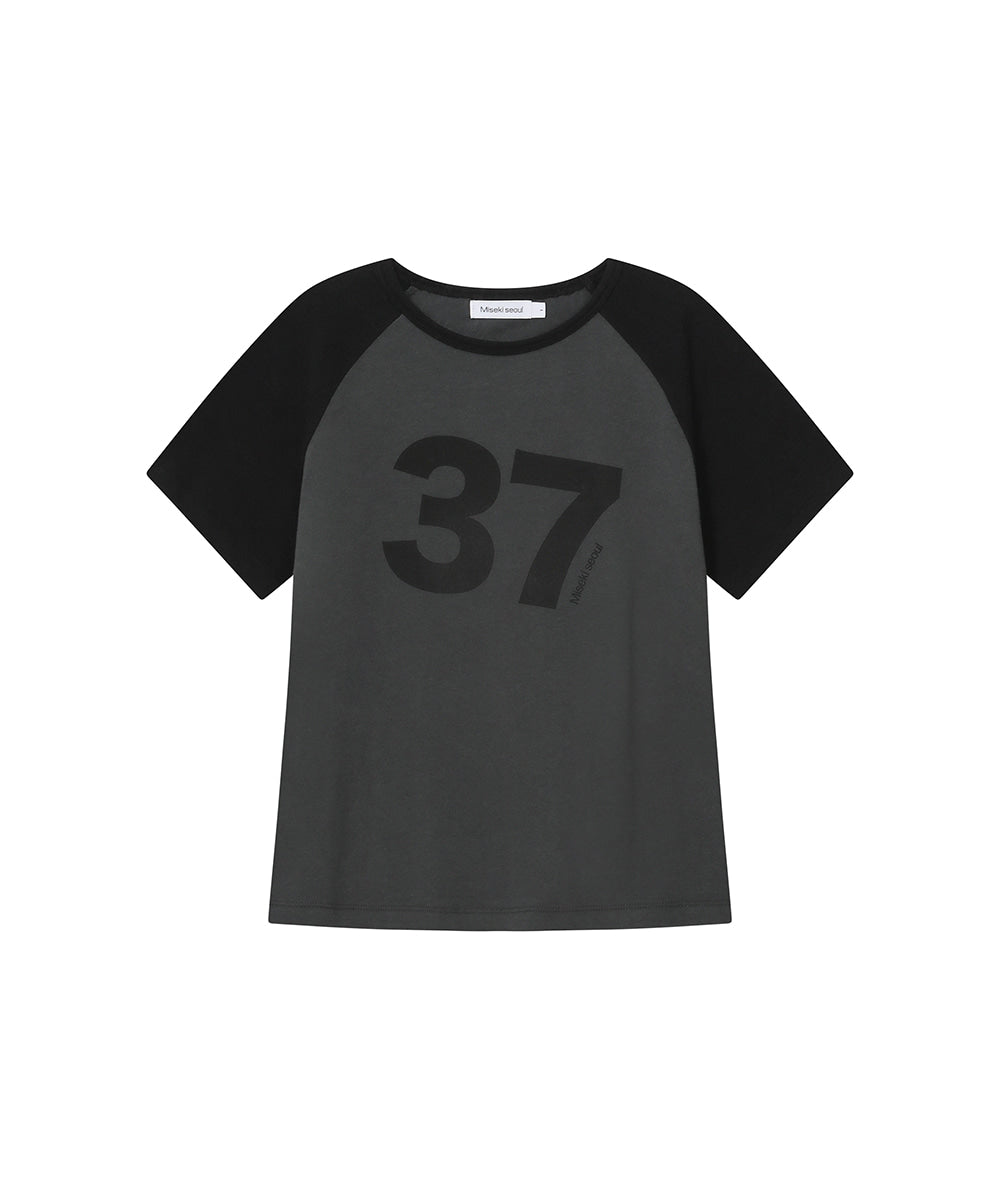 MISEKI 37 RAGLAN SHORT SLEEVE CHARCOAL