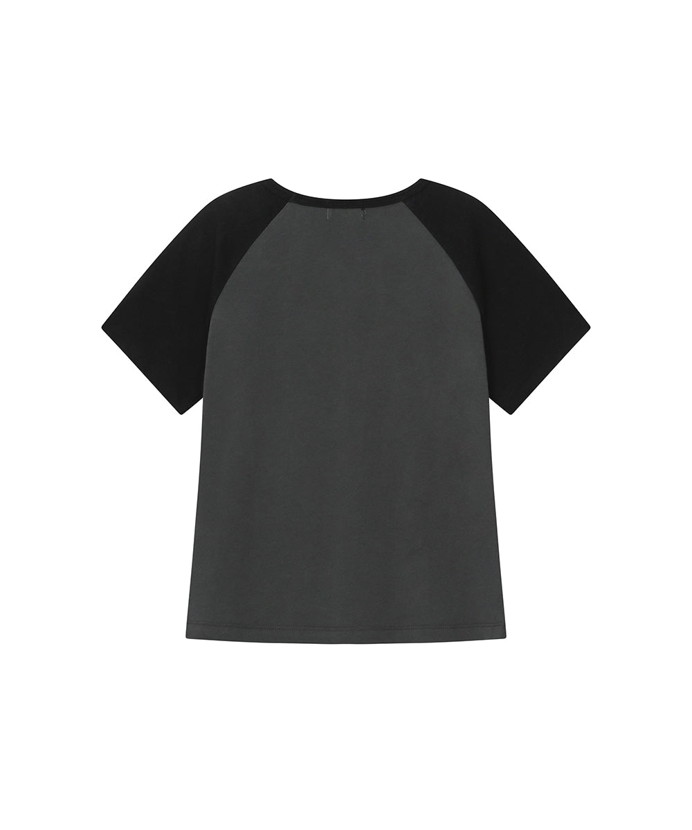 MISEKI 37 RAGLAN SHORT SLEEVE CHARCOAL