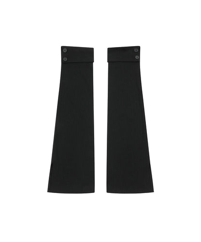 BUTTON SLIT LEG WARMER BLACK