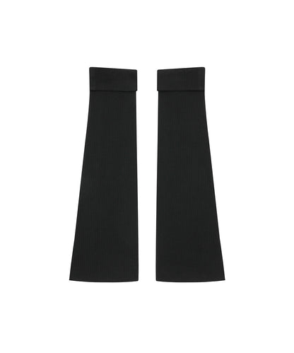 BUTTON SLIT LEG WARMER BLACK