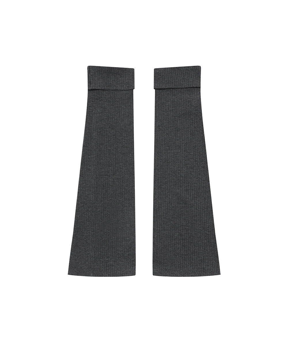 BUTTON SLIT LEG WARMER CHARCOAL