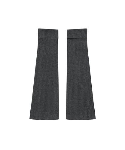 BUTTON SLIT LEG WARMER CHARCOAL